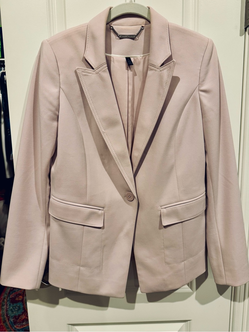 White House Black Market Blazer in Pale Pink